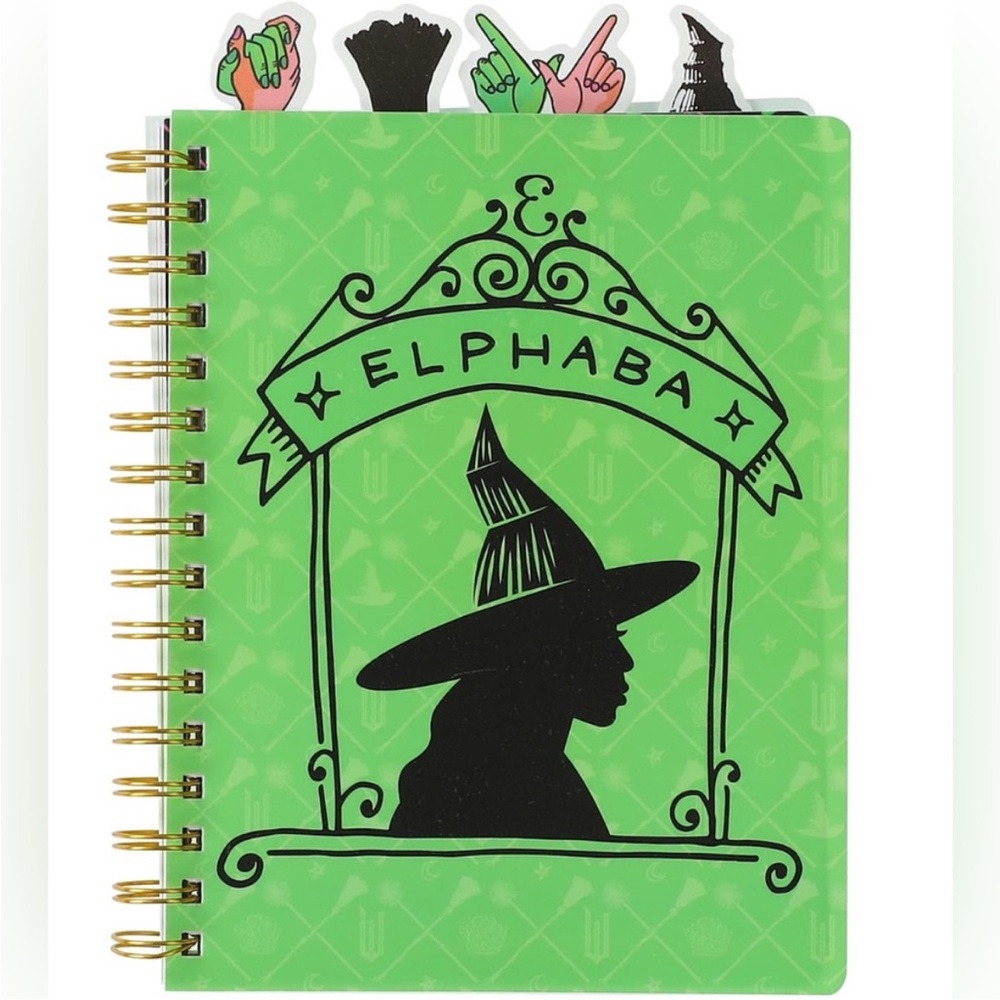 4/$20 - Wicked Elphaba Green Spiral Notebook by Universal